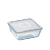 Pyrex Cook & Freeze Square Glass Storage 800ml White - Image 01