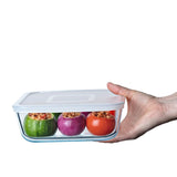 Pyrex Cook & Freeze Square Glass Storage 800ml White - Image 04