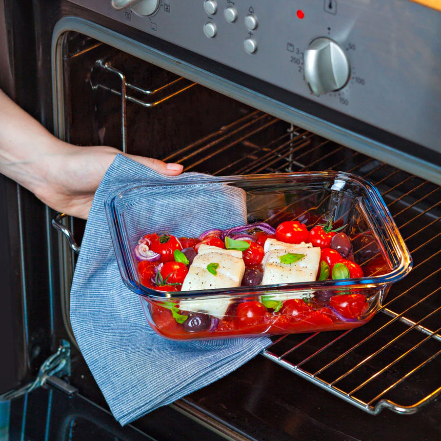 Pyrex Cook & Go Rectangular Glass Storage 3.5L Blue - Image 04