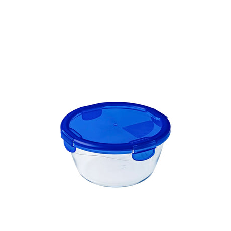 Pyrex Cook & Go Round Glass Storage 700ml Blue - Image 01