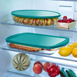 Pyrex Cook & Store Rectangular Glass Roaster 4.9L Green - Image 06