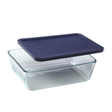 Pyrex Storage Rectangle with in Blue Lid 2.6 Litre - Image 01