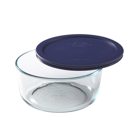Pyrex Storage Round with in Blue Lid 1.65 litre - Image 01