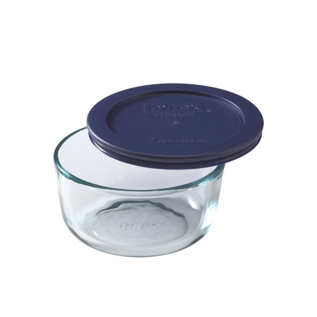 Pyrex Storage Round with in Blue Lid 470ml - Image 01