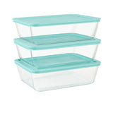 Pyrex Glass Container Set of 3 Mint 2.75 Litre - Image 01