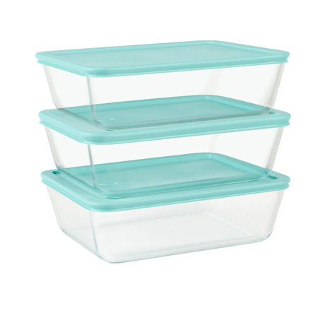 Pyrex Glass Container Set of 3 Mint 2.75 Litre - Image 01