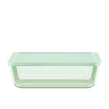 Pyrex Simply Store Rectangular Tinted Glass Storage 11 Cup Green - Image 01