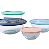 Pyrex Smart Essentials Mixing Bowl Set of 4 in Pastel Lids - Image 04