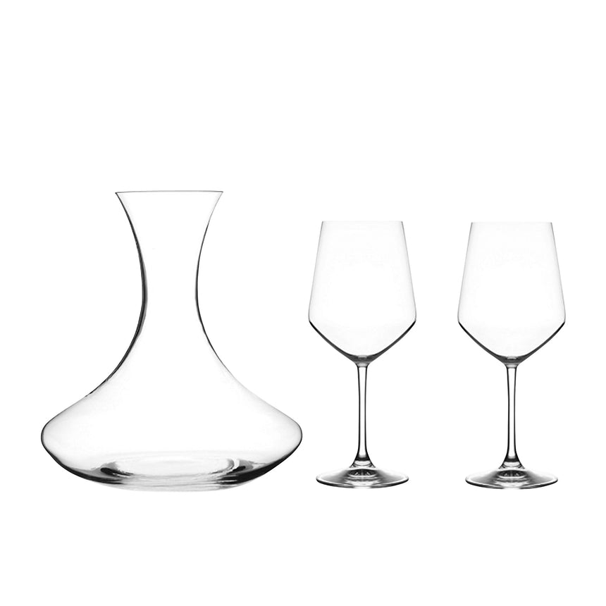 RCR Crystal Aria Invino Decanter and Wine Glass Set 3pc - Image 01