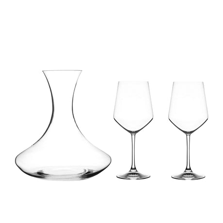 RCR Crystal Aria Invino Decanter and Wine Glass Set 3pc - Image 01