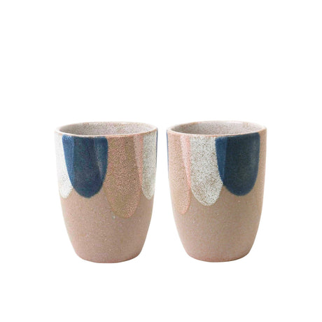 Robert Gordon Hand Brushed Latte Cup 295ml Set of 2 in Blue Tate - Image 01