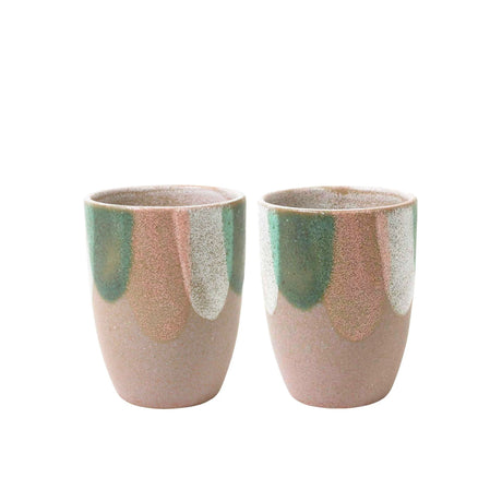 Robert Gordon Hand Brushed Latte Cup 295ml Set of 2 Green Tate - Image 01