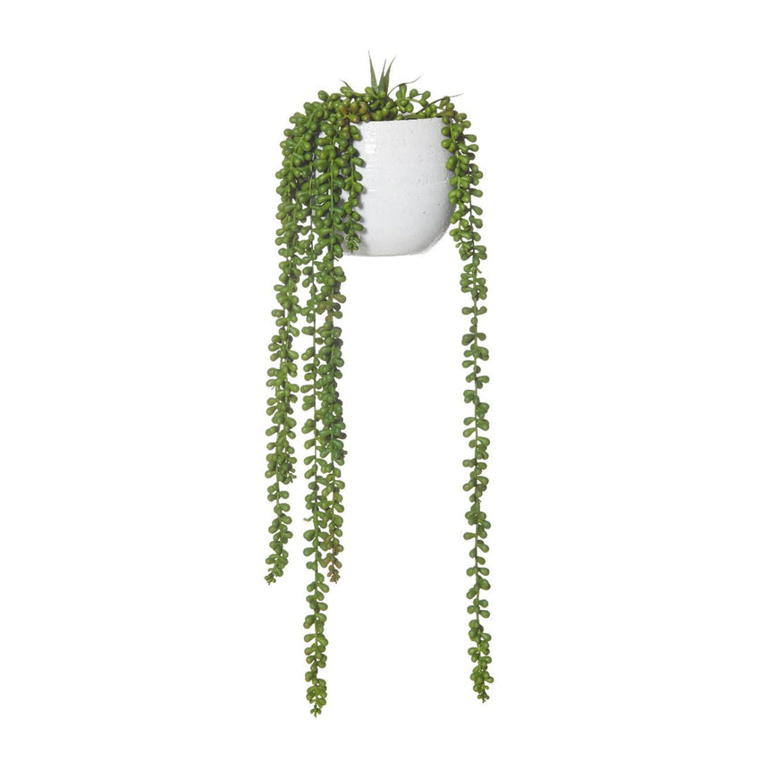 Rogue Hanging Pearls in Pot 66cm White - Image 01