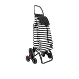 Rolser I-Max Marina 6 Wheel Shopping Trolley Black and White - Image 01