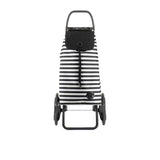 Rolser I-Max Marina 6 Wheel Shopping Trolley Black and White - Image 02