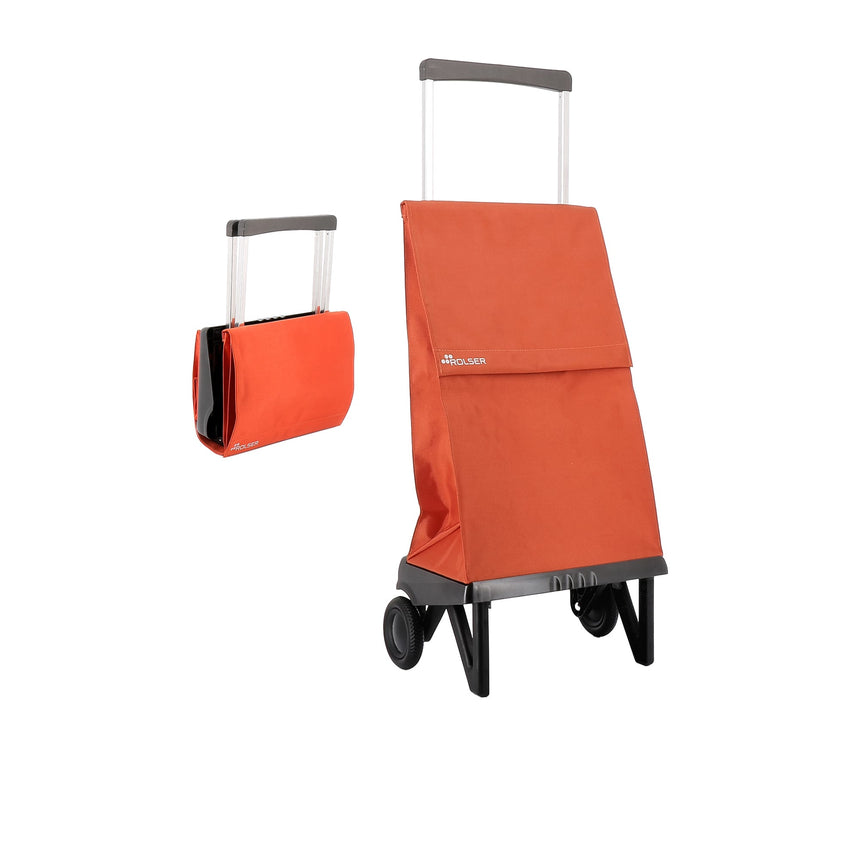 Rolser Plegamatic Foldable 2 Wheel Shopping Trolley Orange - Image 01