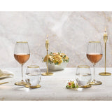 Royal Leerdam Scarlett Wine and Tumbler Glass with Gold Rim Set 8pc - Image 02