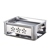 Soga Rectangular Stainless Steel Outdoor Fish Chafing Dish Set of 2 - Image 02