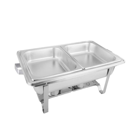 Soga Rectangular Stainless Steel Dual Tray Chafing Dish Set of 2 - Image 02