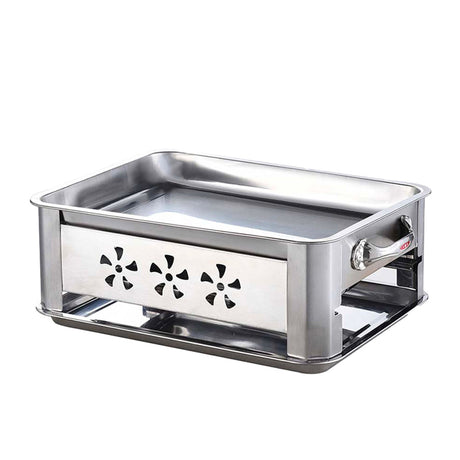 Soga Rectangular Stainless Steel Outdoor Fish Chafing Dish 40cm Set of 2 - Image 02