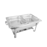 Soga Rectangular Stainless Steel Dual Tray Chafing Dish - Image 03