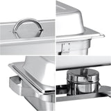 Soga Rectangular Stainless Steel Dual Tray Chafing Dish - Image 05