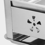 Soga Rectangular Stainless Steel Outdoor Fish Chafing Dish 45cm - Image 05