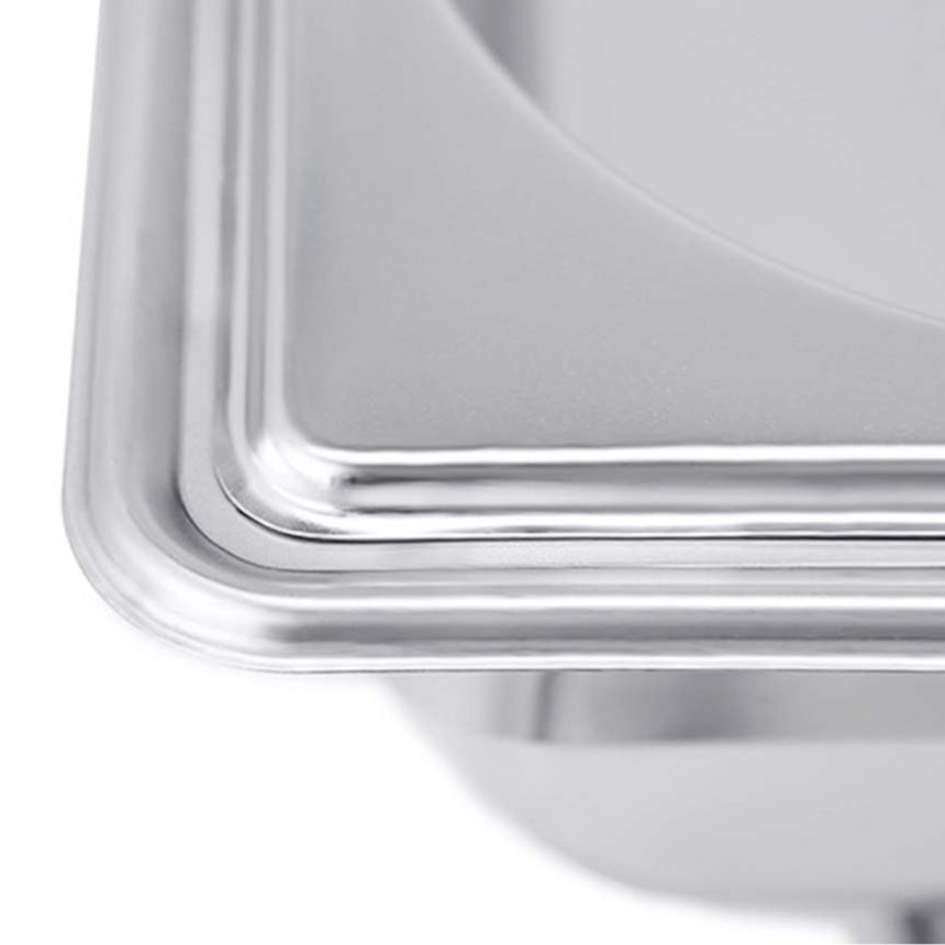 Soga Rectangular Stainless Steel 2 Pans Chafing Dish Set of 4 - Image 03