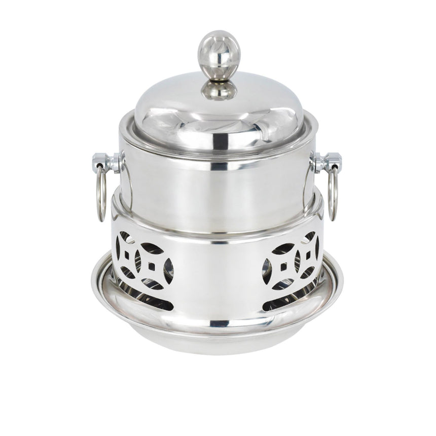 Soga Round Stainless Steel Single Hot Pot with Lid 20cm Set of 4 - Image 06