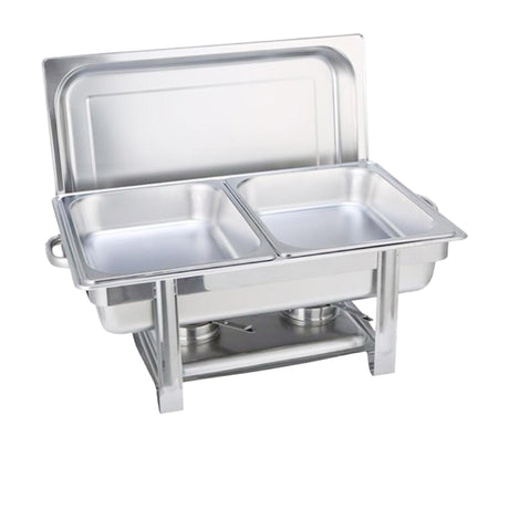 Soga Rectangular Stainless Steel 2 Pans Chafing Dish 60.5x36cm - Image 01