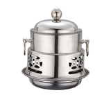 Soga Round Stainless Steel Single Hot Pot with Lid 20cm - Image 01