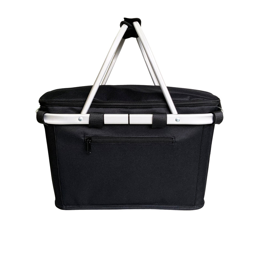 Sachi Insulated Carry Basket with Lid in Black - Image 02