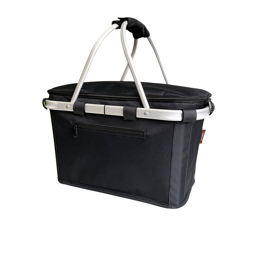 Sachi Insulated Carry Basket with Lid in Black - Image 01