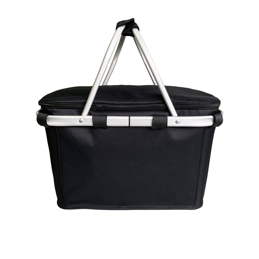 Sachi Insulated Carry Basket with Lid in Black - Image 03