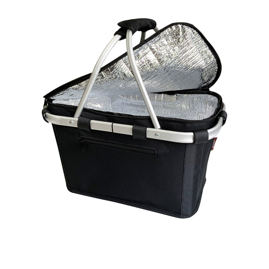 Sachi Insulated Carry Basket with Lid in Black - Image 04