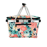 Sachi Insulated Carry Basket with Lid in Pastel Blooms - Image 02