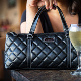 Sachi Insulated Wine Purse Quilted in Black - Image 04