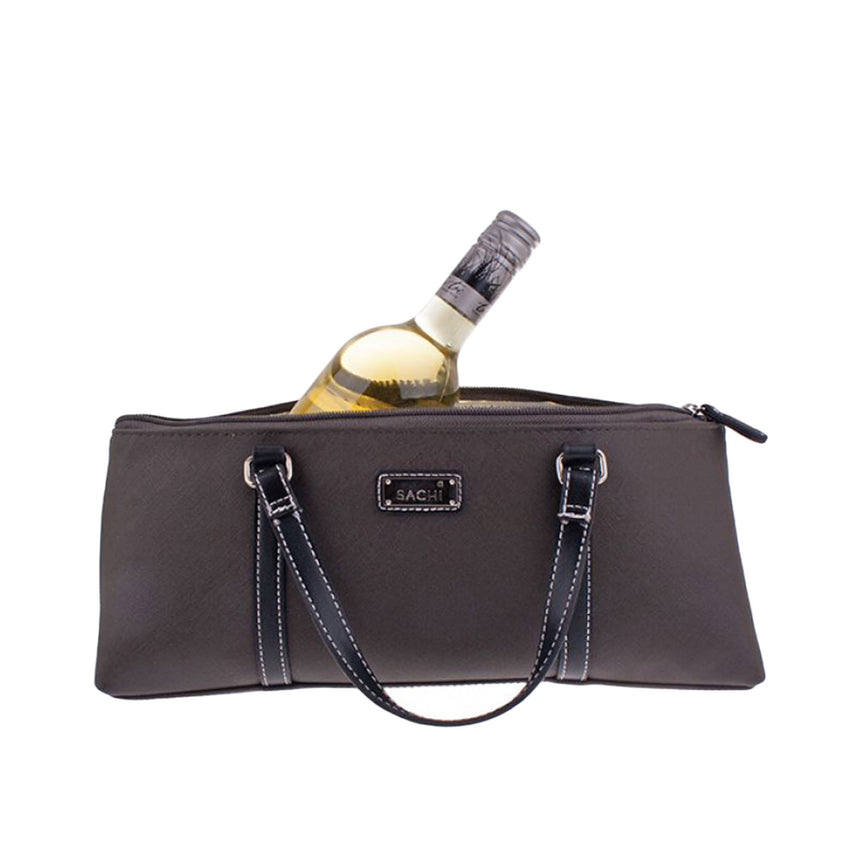 Sachi Insulated Wine Purse Charcoal - Image 02