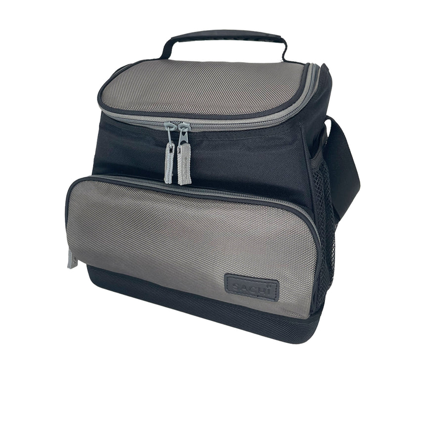 Sachi Rugger Insulated Cooler Bag 12 Litre in Black and Silver - Image 01