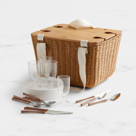 Salisbury & Co 4 Person Picnic Basket with Table - Image 01