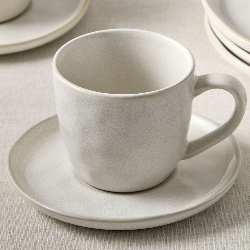 Salisbury & Co Baltic Cup and Saucer 280ml White - Image 03