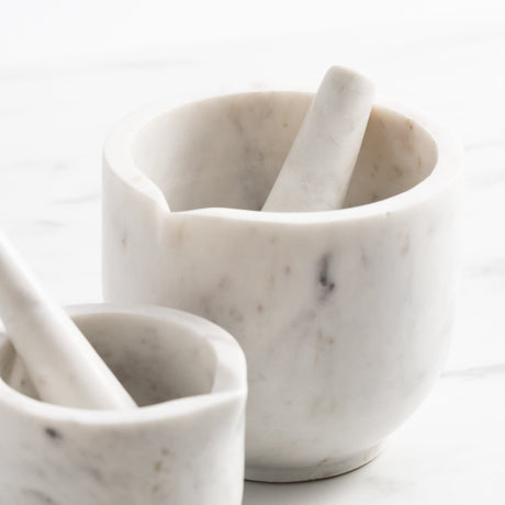 Salisbury & Co Riviera Mortar and Pestle 14cm in White - Image 02