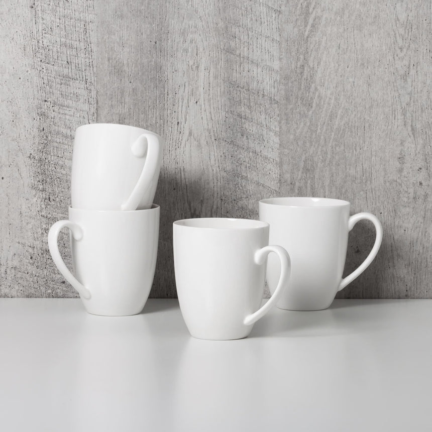 Salisbury & Co Classic Coupe Mug 450ml Set of 4 in White - Image 02