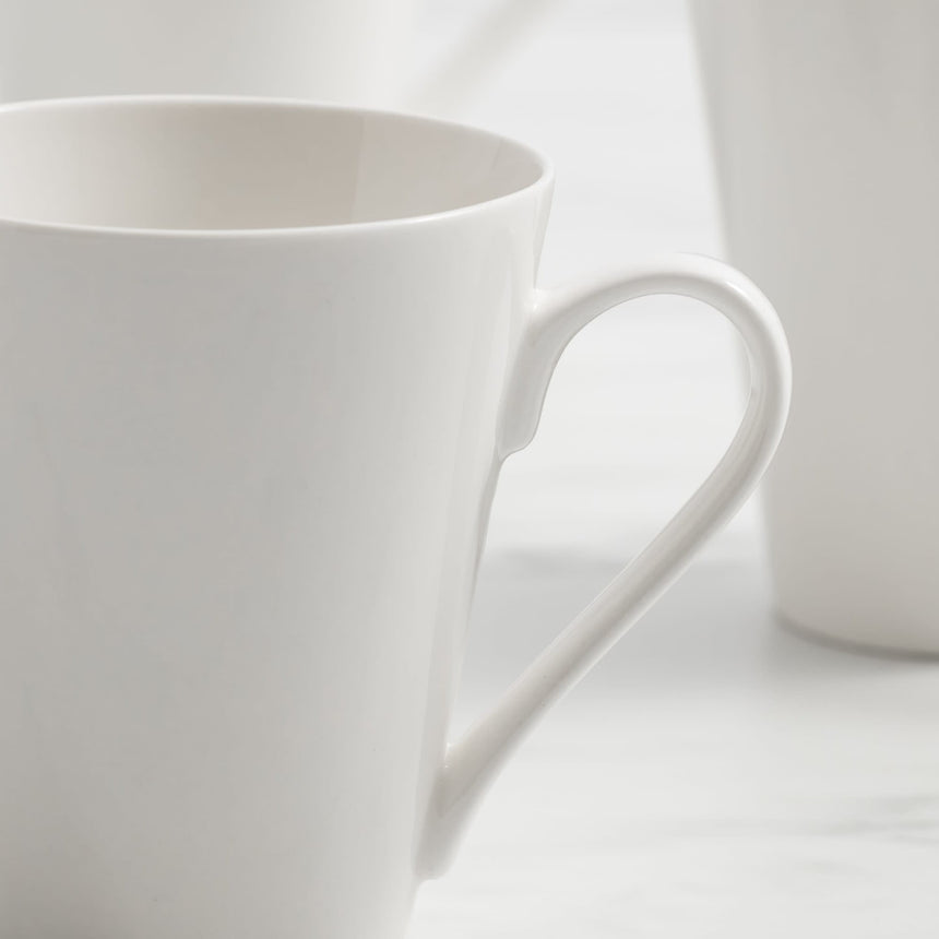 Salisbury & Co Classic Conical Mug 320ml Set of 4 in White - Image 05