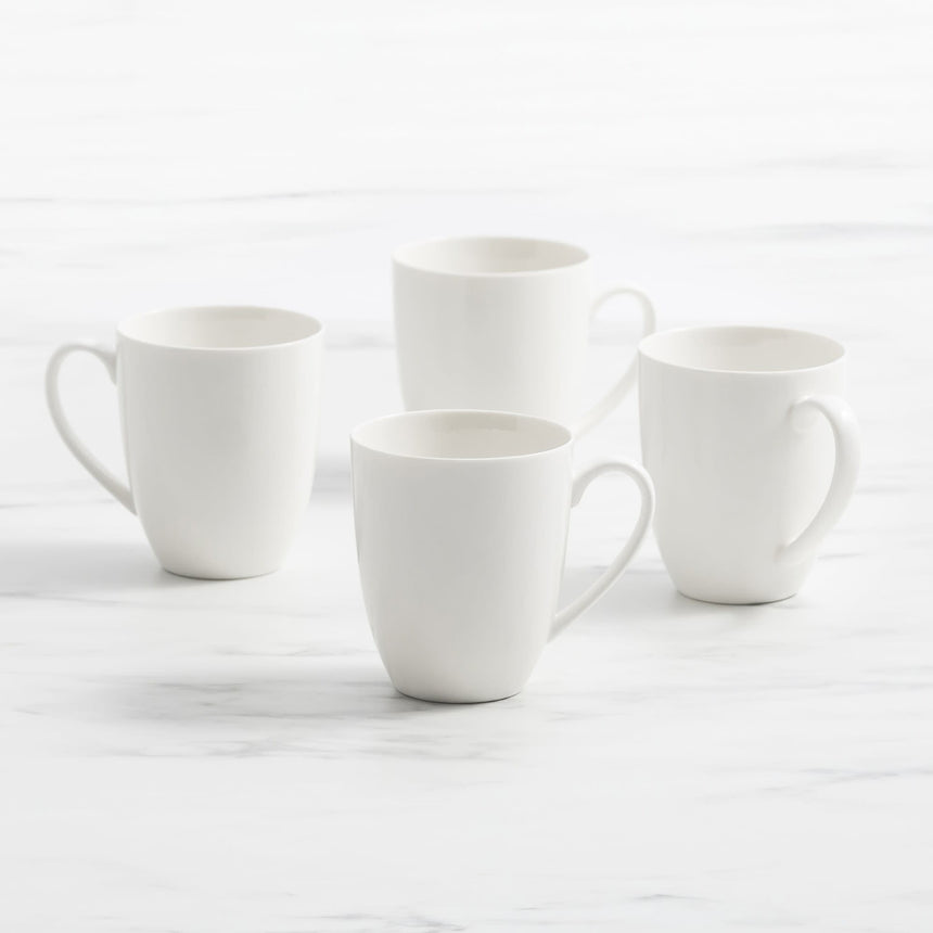 Salisbury & Co Classic Coupe Mug 450ml Set of 4 in White - Image 01