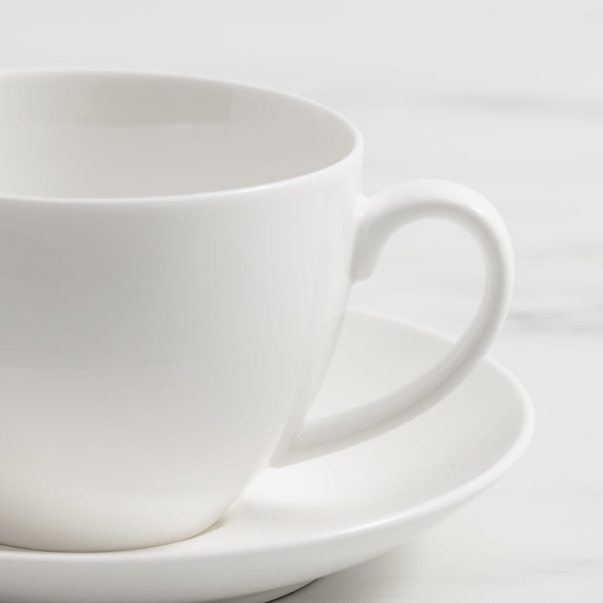 Salisbury & Co Classic Cup and Saucer 280ml in White - Image 05