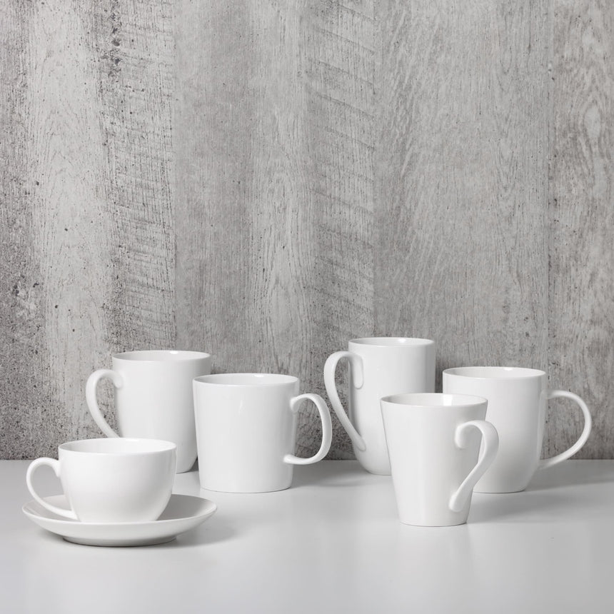 Salisbury & Co Classic Coupe Mug 450ml Set of 4 in White - Image 03