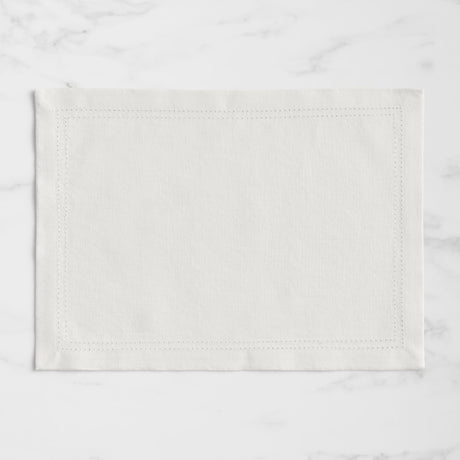 Salisbury & Co Classic Rectangular Placemat 45x33cm White - Image 01