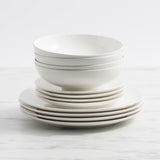 Salisbury & Co Classic Pure Coupe Dinner Set 12 Piece in White - Image 01