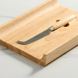 Salisbury & Co Degustation Serving Board with Cheese Knife 25x18cm Natural - Image 05